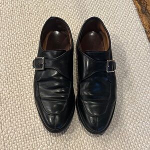 Allen Edmonds Black Leather Monk Strap Oxfords